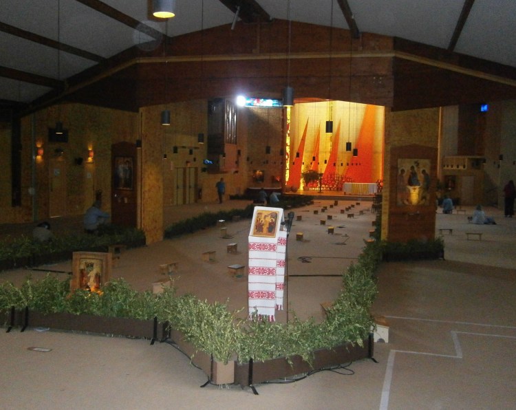 Taize Church, empty, side angle